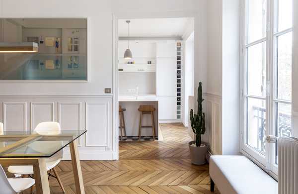 Rénovation intérieure d’un appartement haussmannien de 100m2 par un architecte d'intérieur à Bordeaux
