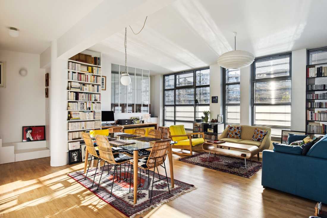 Rénovation énergetique d'un appartement style loft par un architecte à Bordeaux